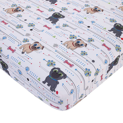 Disney Puppy Dog Pals Puppy Pals 2 Piece Toddler Sheet Set - Fitted Bottom Sheet & Reversible Pillowcase