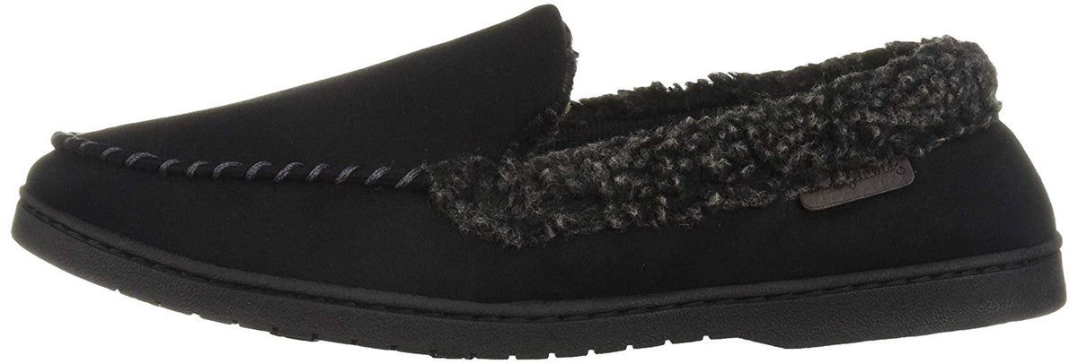 Dearfoams Men's Memory Foam Slipper Microsuede Moc Whipstitch