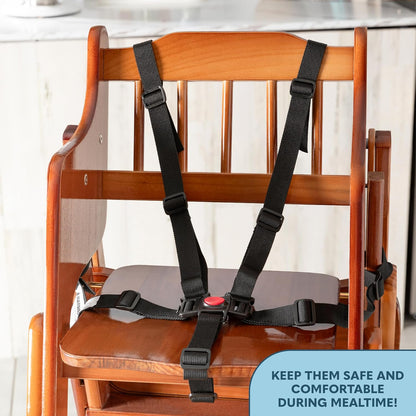 Today's Kids Universal High Chair Straps Replacement - 5 Point Harness High Chair Straps, Adjustable Safety Highchair Straps, Heavy Duty High Chair Seat Belt for Stroller, Pushchair, Pram & Buggy