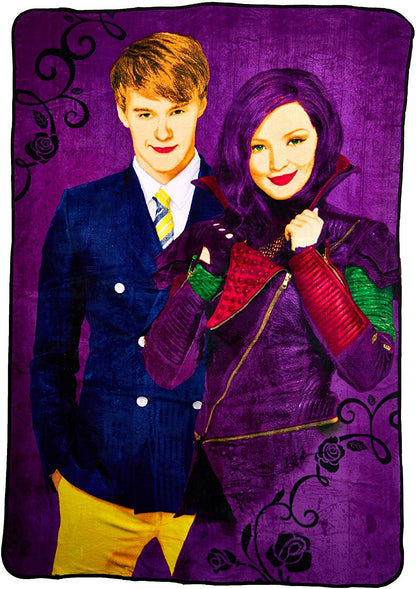 Disney Descendants Welcome to Auradon Micro Raschel Blanket, 62" x 90"