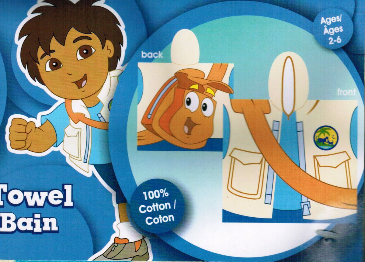 Go Diego Go Hooded Bath Towel for Kids