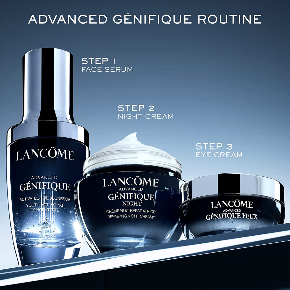 Lancôme Advanced Génifique Face Serum 1.69 FL. OZ. - For Fine Lines & Boosts Radiance - With Bifidus Prebiotic, Hyaluronic Acid & Vitamin Cg