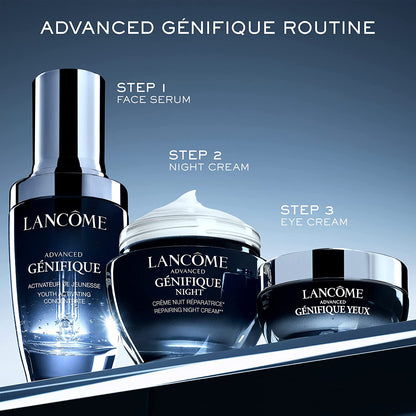 Lancôme Advanced Génifique Face Serum 1.69 FL. OZ. - For Fine Lines & Boosts Radiance - With Bifidus Prebiotic, Hyaluronic Acid & Vitamin Cg