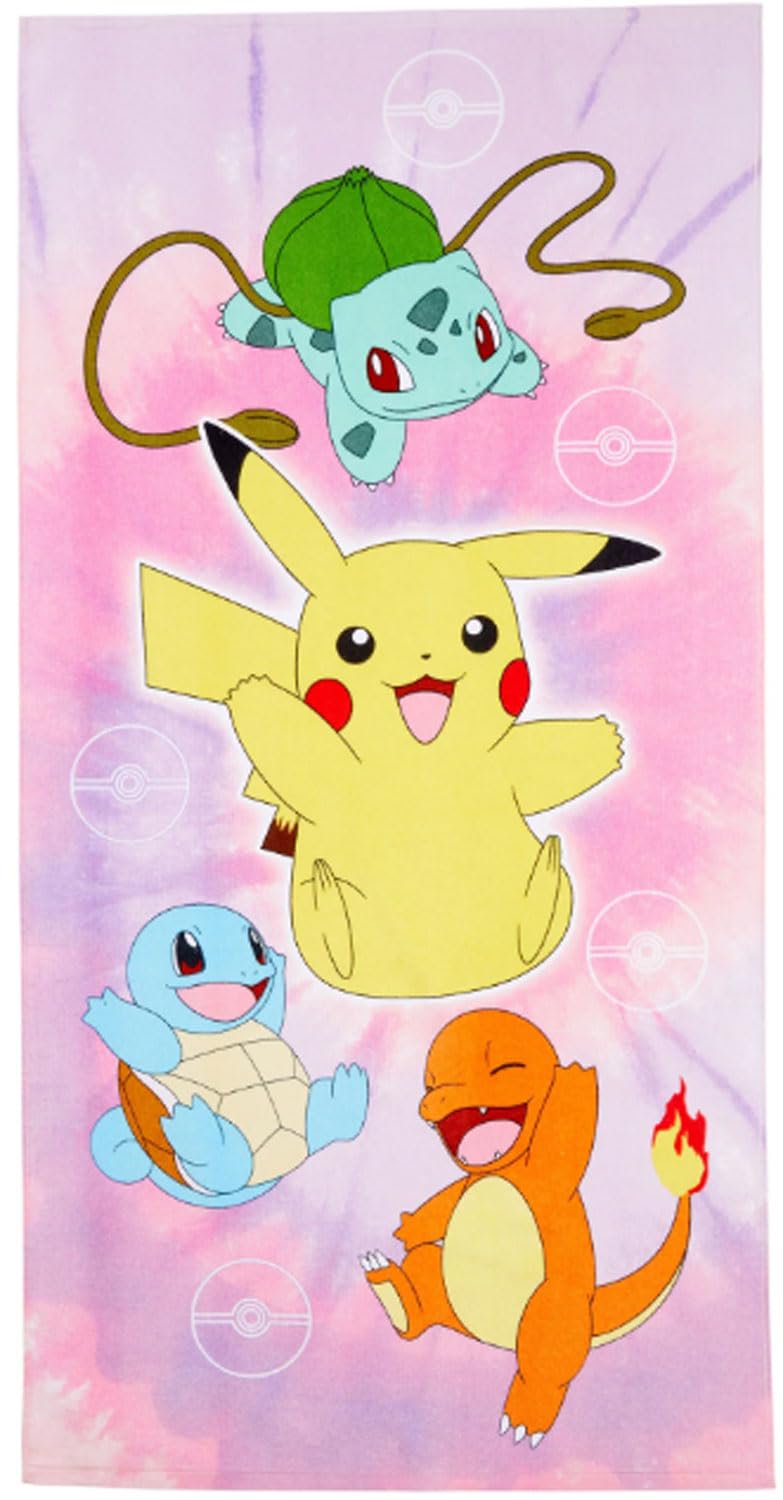 Franco Pokemon Girls Beach Towel, 27" x 54"
