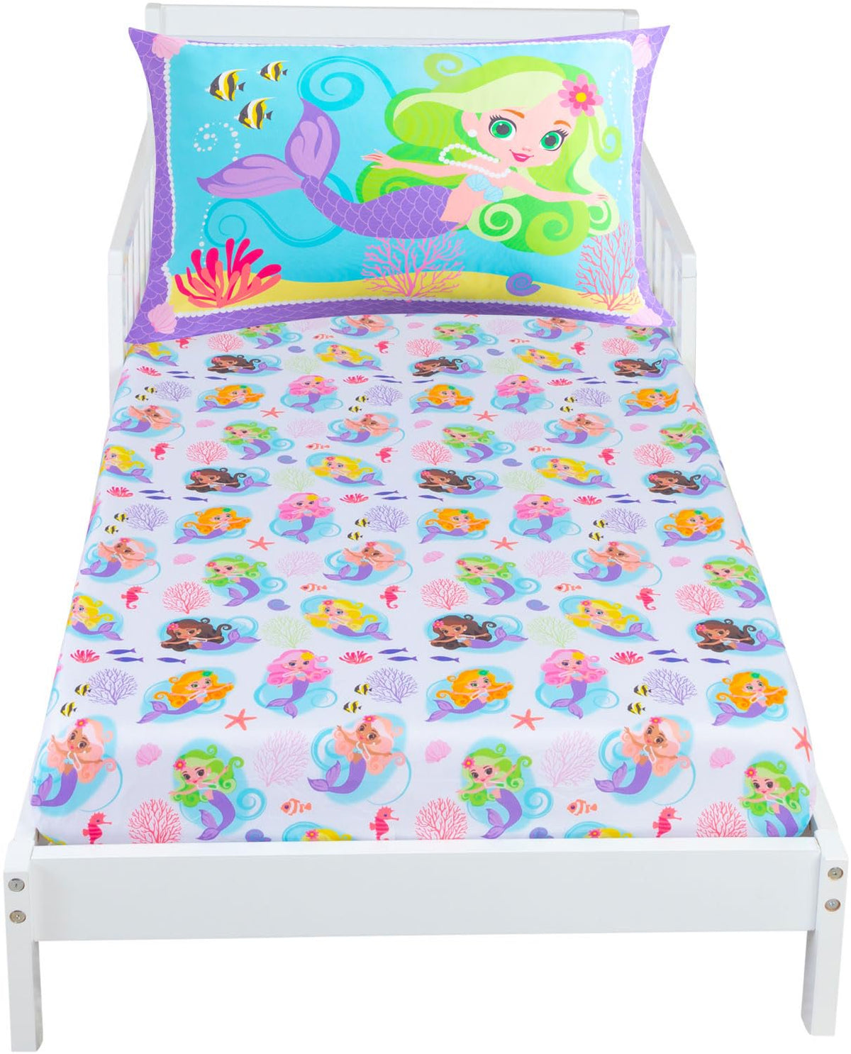 Todays Kids 2-Piece Unicorn Bedding Toddler Sheet Set - Breathable 100% Soft Brushed Microfiber Polyester, Standard Size Crib Sheet Set - Gentle on Delicate Skin - Fitted Toddler Sheets & Pillowcase