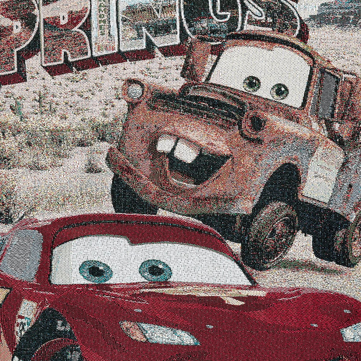 Disney Cars "Greetings from Radiator Springs" Woven Tapestry Throw Blanket, 48" x 60"