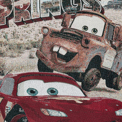 Disney Cars "Greetings from Radiator Springs" Woven Tapestry Throw Blanket, 48" x 60"