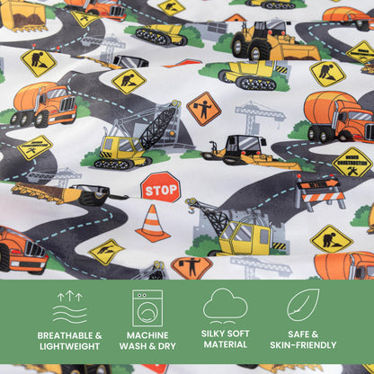 Today's Kids 1-Pack Monster Truck Fitted Baby Crib Sheet Boy - Soft & Breathable Printed Nursery Toddler Bed Sheets for Boys, Elastic Edge with Deep Pockets, Machine Washable, Fits 28" x 52" Mattress