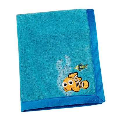 Disney Finding Nemo Appliqued Coral Fleece Blanket, Blue