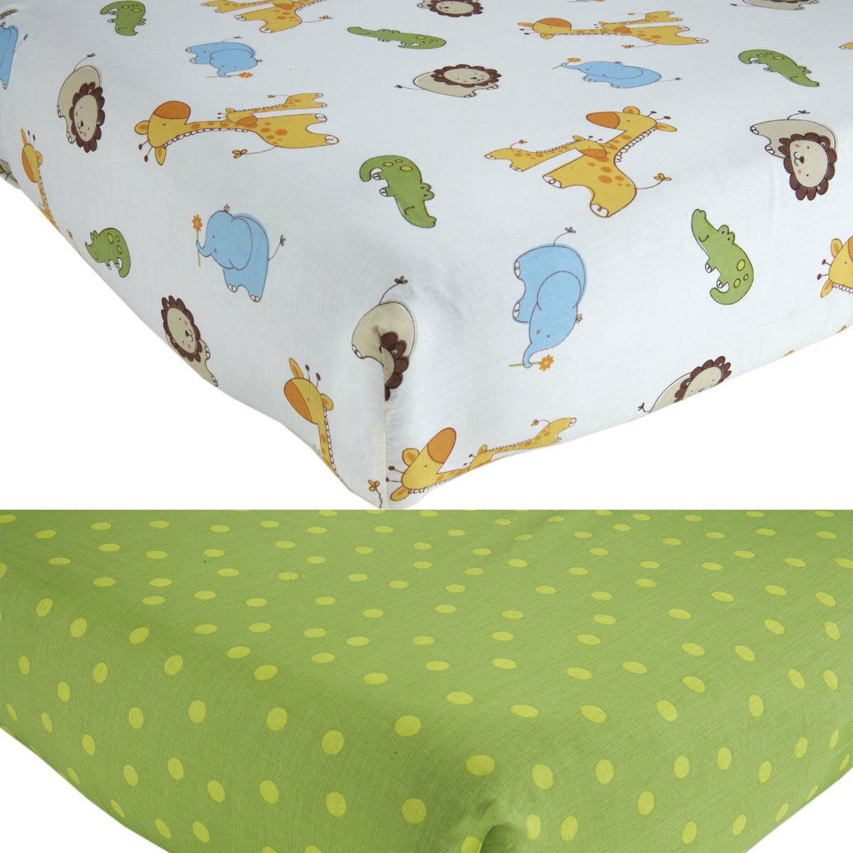 Fisher Price Luv U Zoo Crib Sheets, Set of 2