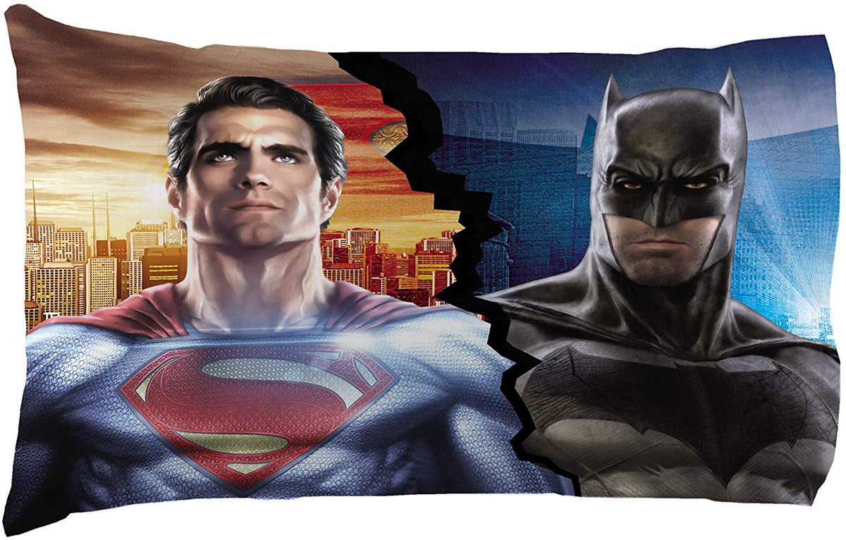Warner Bros Batman vs Superman Bed Sheets World's Finest Heroes Bedding Accessories