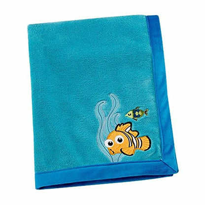 Disney Finding Nemo Appliqued Coral Fleece Blanket, Blue