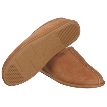 KirklandSignature Men's Shearling Clog Slipper Chestnut
