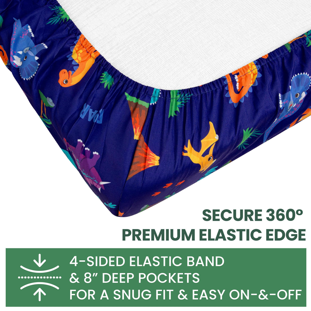 Today's Kids 1-Pack Monster Truck Fitted Baby Crib Sheet Boy - Soft & Breathable Printed Nursery Toddler Bed Sheets for Boys, Elastic Edge with Deep Pockets, Machine Washable, Fits 28" x 52" Mattress