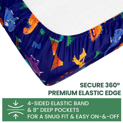 Today's Kids 1-Pack Monster Truck Fitted Baby Crib Sheet Boy - Soft & Breathable Printed Nursery Toddler Bed Sheets for Boys, Elastic Edge with Deep Pockets, Machine Washable, Fits 28" x 52" Mattress
