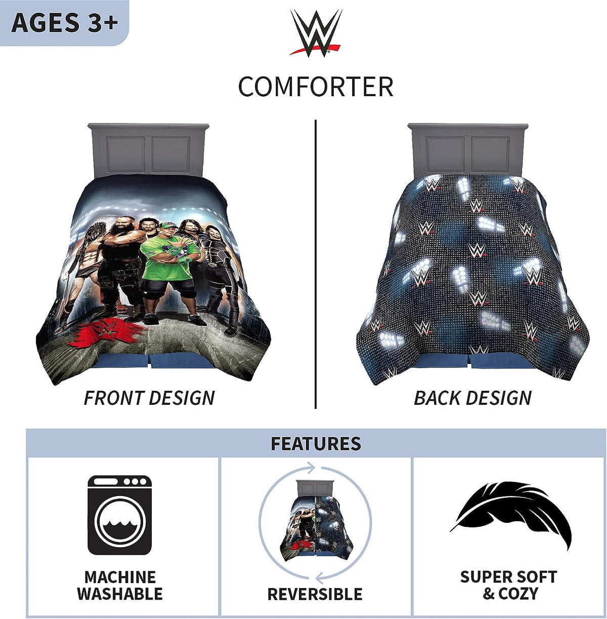 Franco Kids Bedding WWE Armageddon Twin/Full Comforter