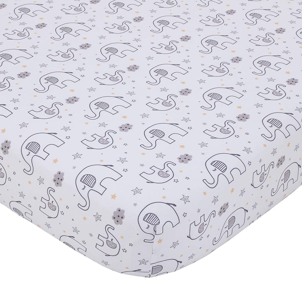 NoJo Dream Big Little Elephant 3 Piece Mini Crib Bedding Set