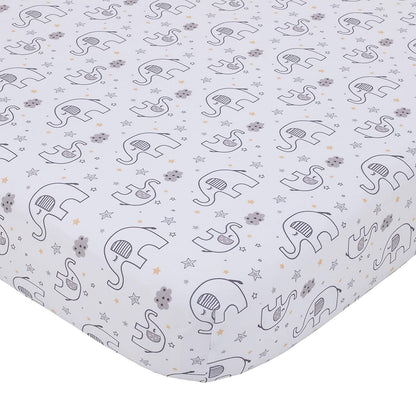 NoJo Dream Big Little Elephant 3 Piece Mini Crib Bedding Set