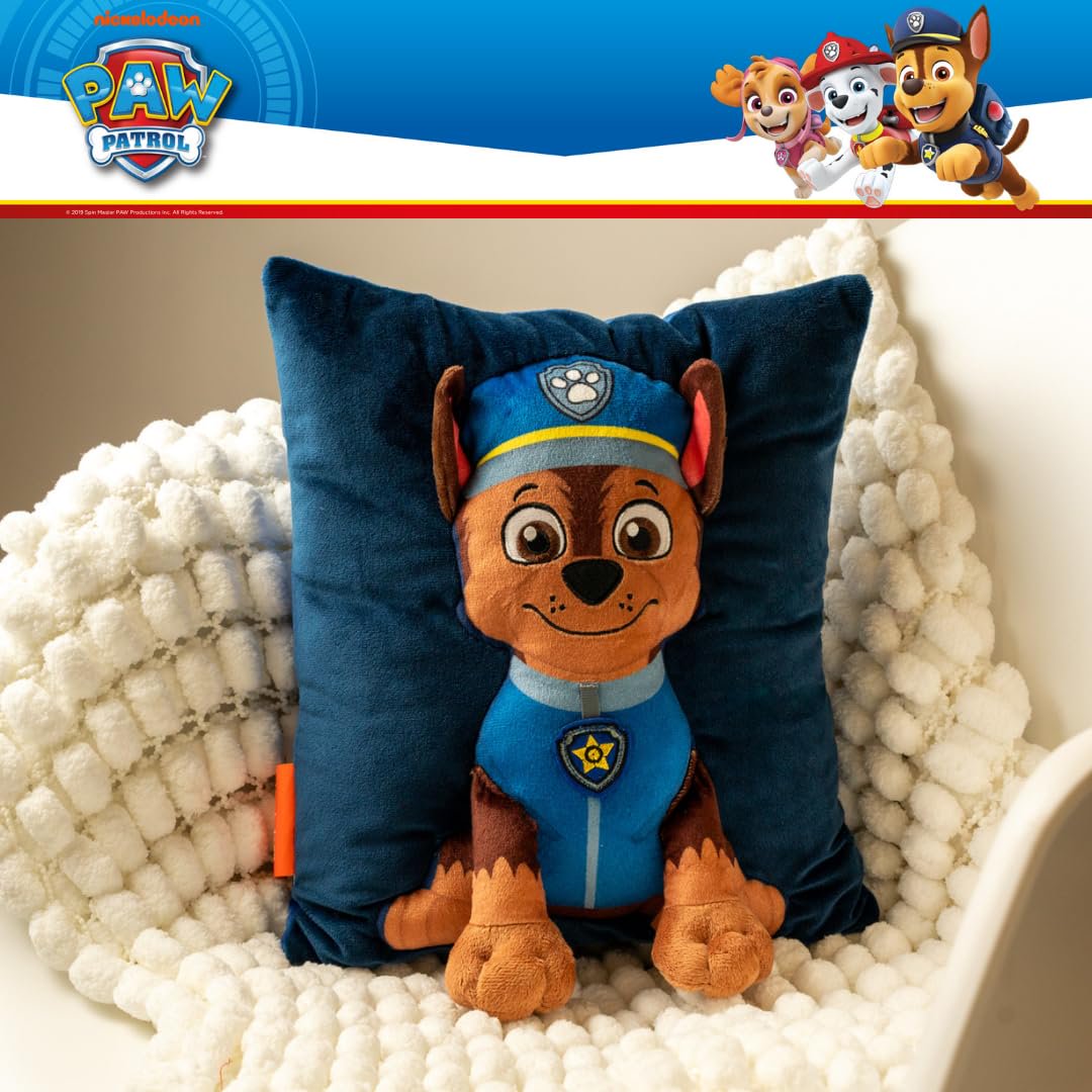 Franco Kids Paw Patrol Chase Kids Cozy Snuggle Pillow, 11" x 13"