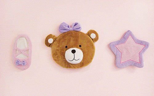 Li'l Kids - Ballerina Bear Wall Hanging 3-piece Set