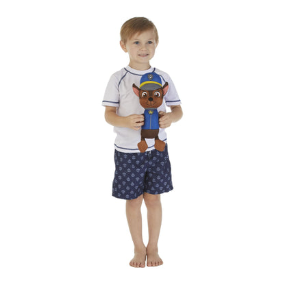 PAW Patrol Kids Chase Towel and Character Scrubby Set, Gray, Nickelodeon