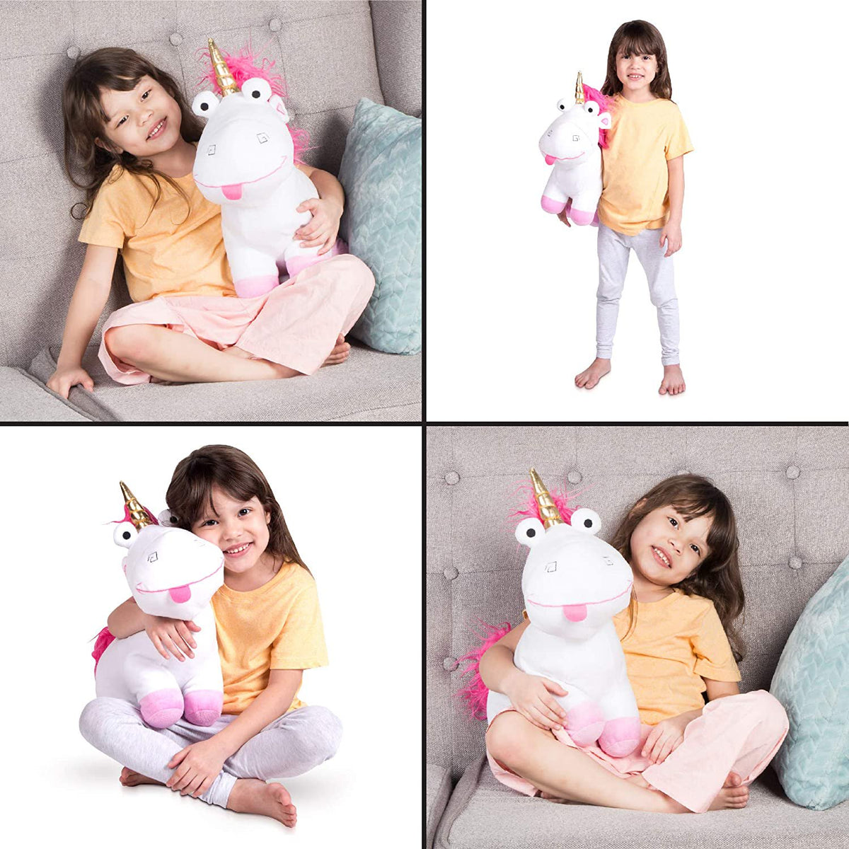 Franco Kids Bedding Soft Plush Cuddle Pillow Buddy, One Size, Fluffy Unicorn