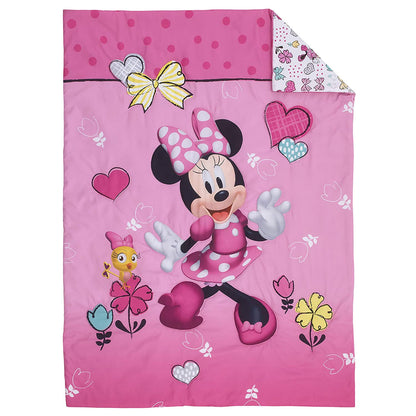 Disney Minnie Mouse 4 Piece Toddler Bedding Set