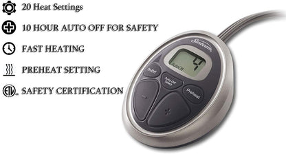 Sunbeam Electric Heated KING Mattress Pad Two Controllers, 20 Heat Settings And 100% Quilted Cotton Topper, KING