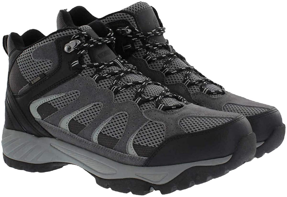 Khombu Tyler Men's Leather Hiking Outdoor Tactical Boots -Black/Grey