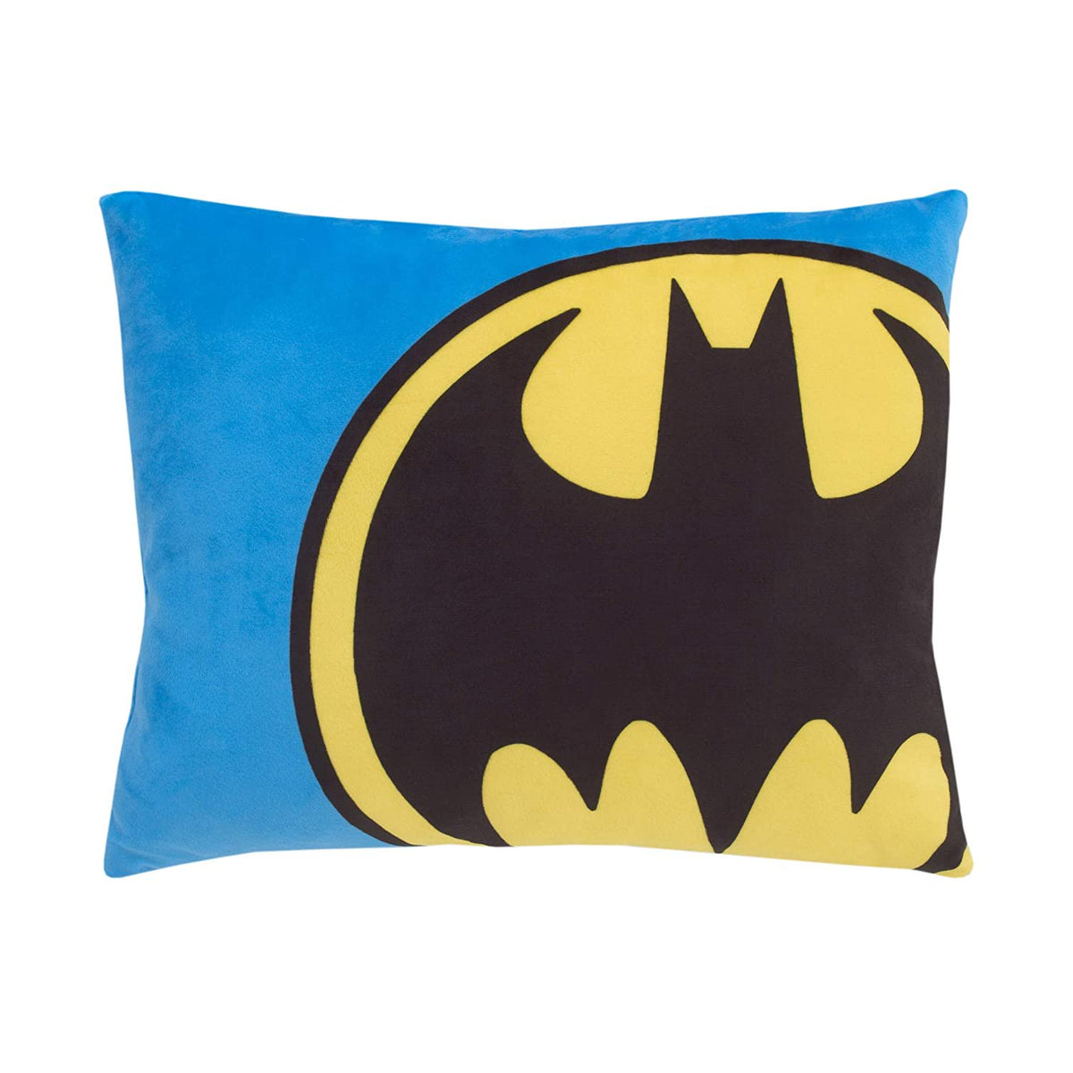 Batman - Blue, Yellow & Black Decorative Toddler Pillow, Blue, Yellow, Black