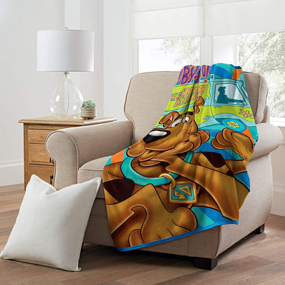 Warner Brothers Scooby-Doo, "Whole Gang" Micro Raschel Throw Blanket, 46" x 60"