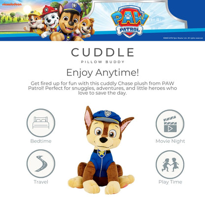 Paw Patrol Chase Plush Cuddle Pillow Buddy, 14" x 7" x 6"