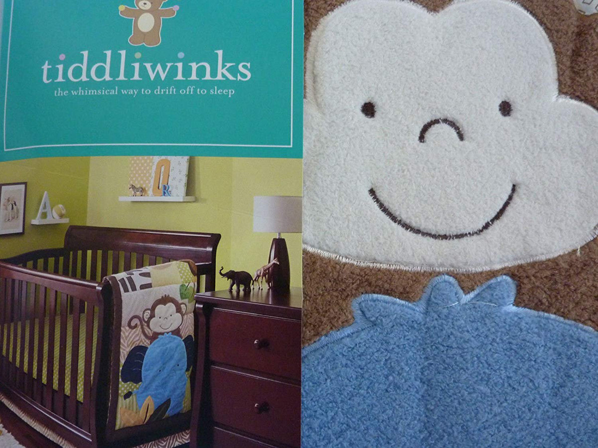 Tiddliwinks Safari Friends 3pc Baby Crib Bedding Set - Green/Brown