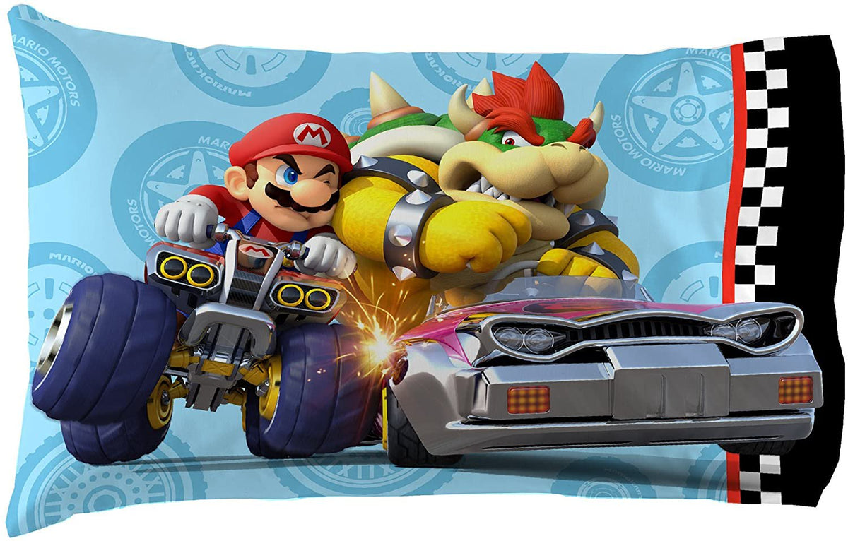 Nintendo Super Mario Road Rumble 4 Piece Full Size Sheet Set