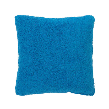 Sesame Street Cookie Soft Sherpa Toddler Pillow - 15" x 15" with Applique, Blue/White/Black
