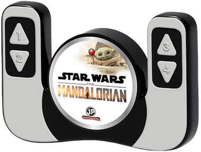 Mandalorian [2021 Upgrade] Star Wars Mandalorian & Grogu Baby Yoda Movie - 9In RC Car with Remote Controller - 2.4 GHz Radio Control (Grogu - Hover Pram), 153900, 9 inches long