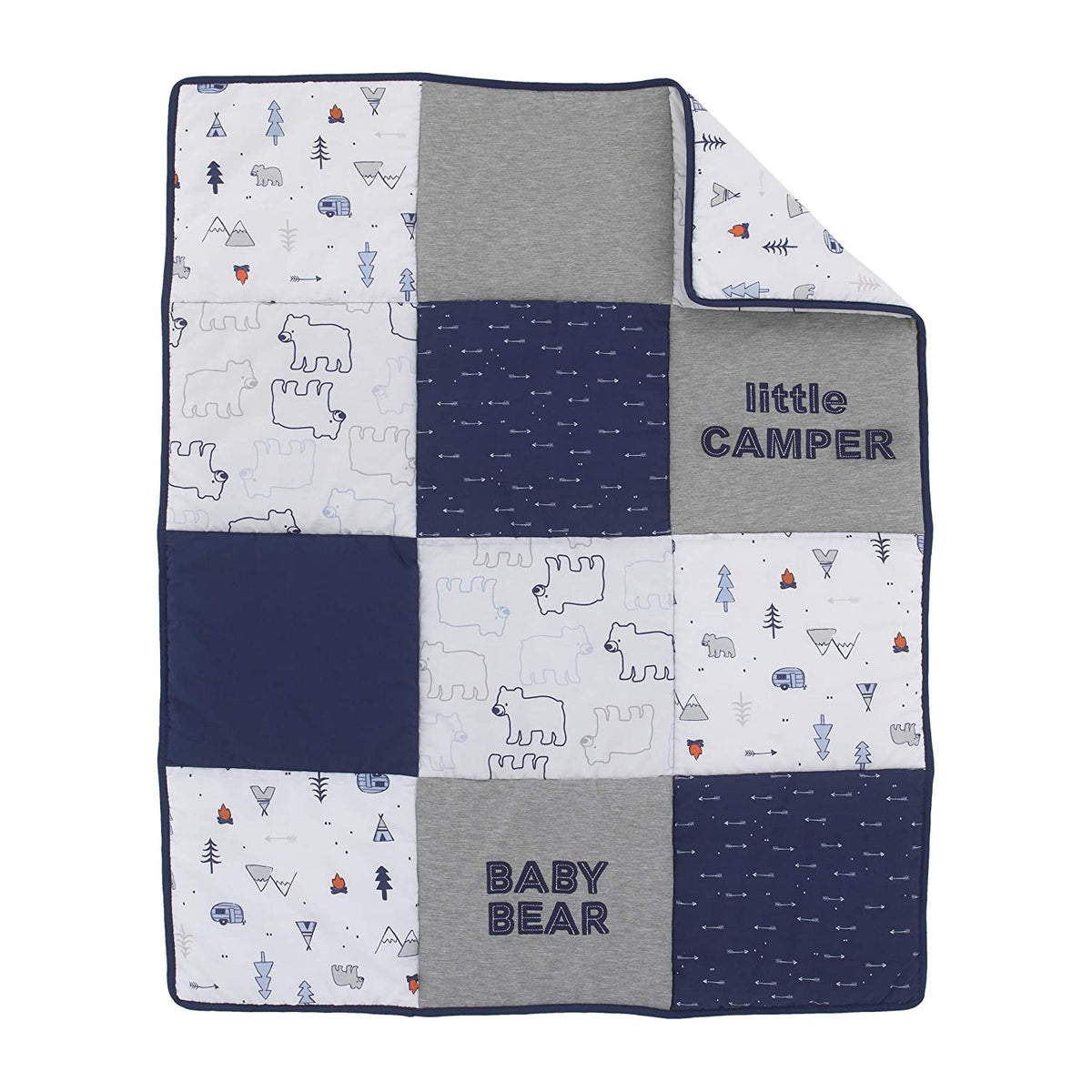 Carter's Explore Baby Bear 4 Piece Crib Bedding Set - Comforter, Cotton Crib Sheet, Dust Ruffle, Changing Pad Cover