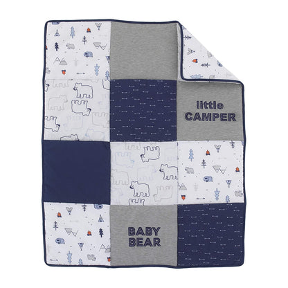 Carter's Explore Baby Bear 4 Piece Crib Bedding Set - Comforter, Cotton Crib Sheet, Dust Ruffle, Changing Pad Cover