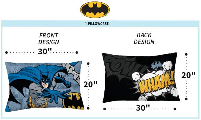BATMAN Kids Twin/Full Comforter & Pillowcase Set