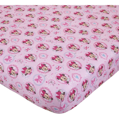 Disney Baby Minnie Mouse Baby Fitted Crib Sheet, 28” X 52”