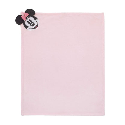 Disney Minnie Mouse Super Soft Baby Blanket with Corner Applique 3D Ears & Bow