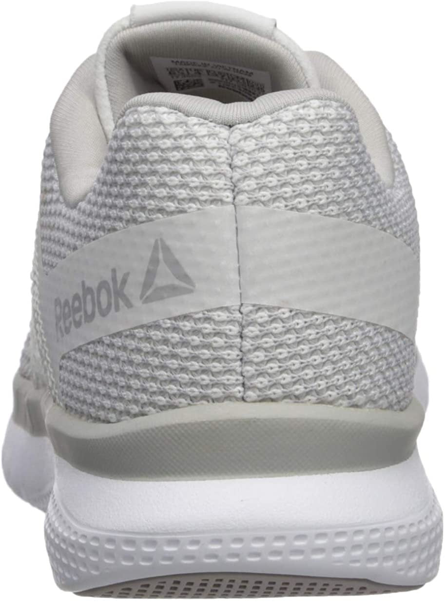 Reebok Women's Print Prime Runner Sneaker, White/Steel, 6.5 M US