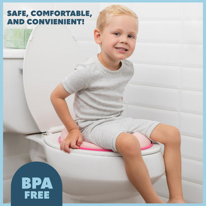 Todays Kids Toddler Potty Training Seat - Toddler Toilet Seat Attachment for Boys & Girls w/Splash Guard, Non-Slip Grip for Secure Fit, Fits Standard Round & Oval Toilets, Storage Hook Included