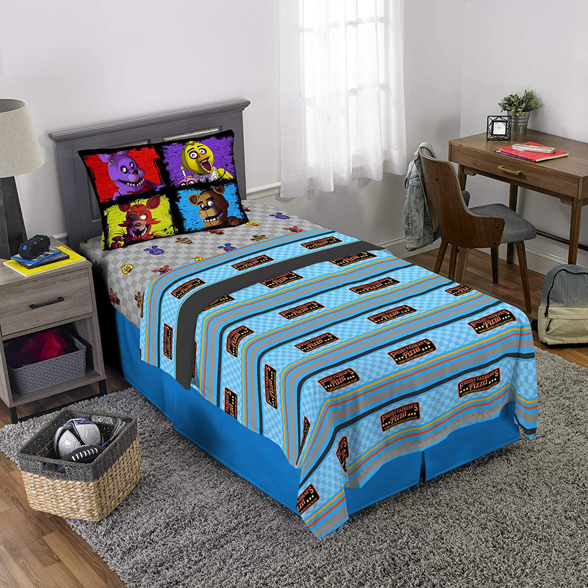 Franco Kids Bedding Sheet Set, Twin, Five Nights at Freddy's