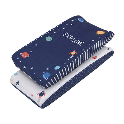 NoJo "Love You to The Moon" Cosmic 2 Pack Super Soft Changing Pad Covers