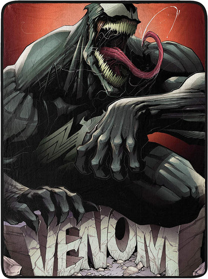 Marvel Venom, 'Here to Stay' Micro Raschel Throw Blanket, 46" x 60"