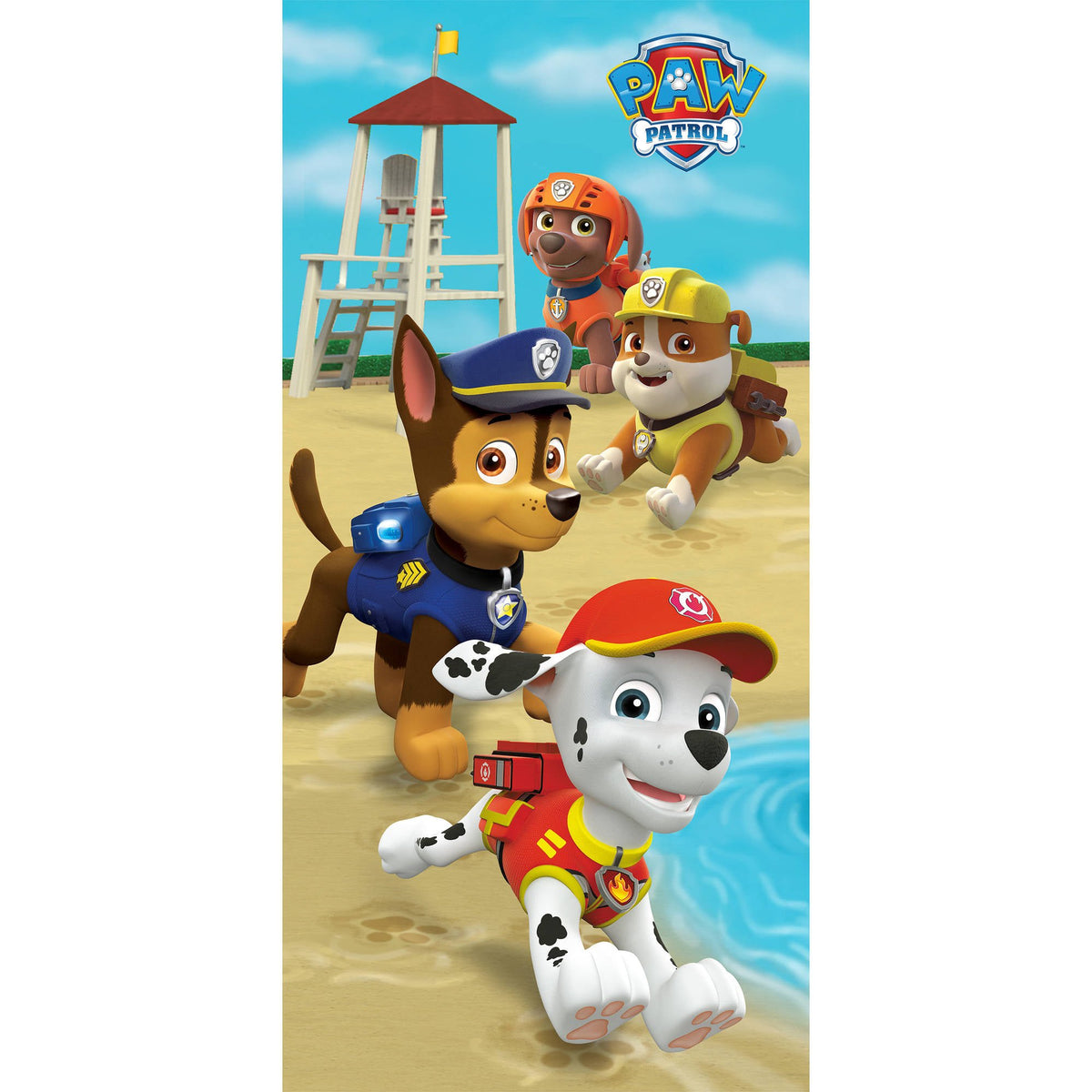 Nickelodeon Paw Patrol Cotton 58" x 28" Puppy Run Beach Towel, 1 Each