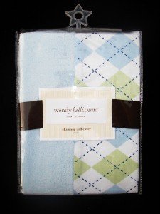 Wendy Bellissimo ARGYLE Changing Pad Cover