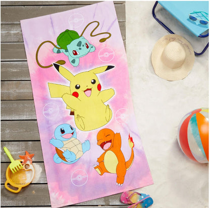 Franco Pokemon Girls Beach Towel, 27" x 54"
