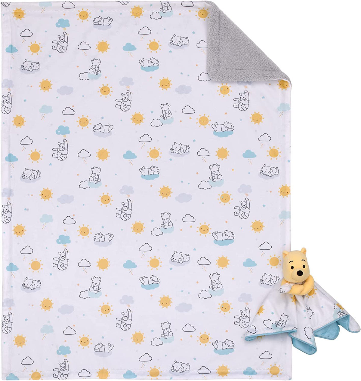 Disney Winnie The Pooh Baby Blanket and Security Blanket 2-Piece Set